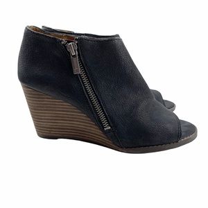 Lucky Brand Jaspah Peep Toe Wedge Booties